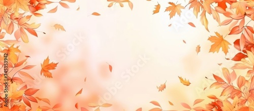 Fall leaves background with filling frame