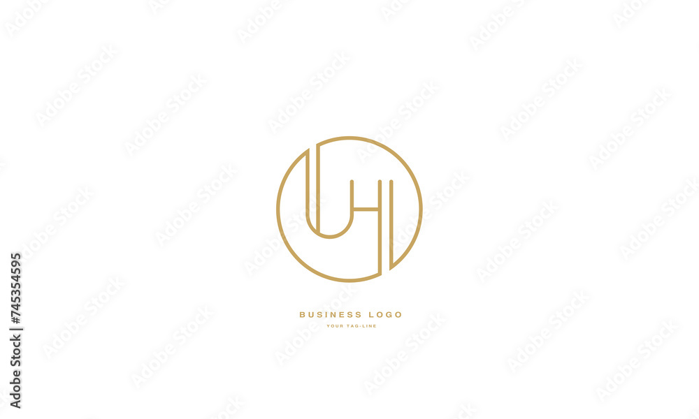 UH, HU, U, H, Abstract Letters Logo Monogram UH, HU, U, H, Abstract Letters Logo Monogram