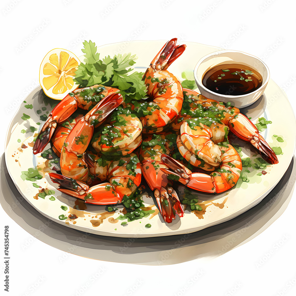 shrimp plate shrimp plate