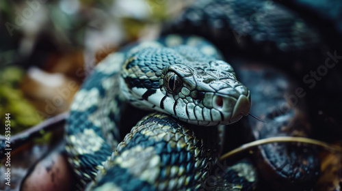 Close up of a snake in a nature