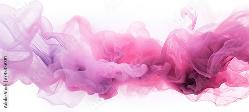 Pink and Purple Smoke Drifting in the Air