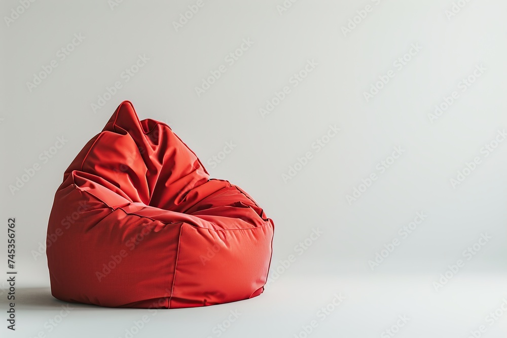 New soft enjoyable beanbag chair on white background New soft enjoyable beanbag chair on white background