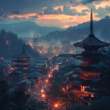 Japanese Cityscape Photograph in 100px