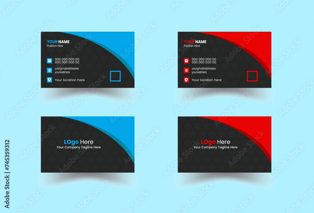 Modern business card template design. modern geometric business card template. Luxury creative clean business card design template. Vector illustration. Creative and clean corporate business card Modern business card template design. modern geometric business card template. Luxury creative clean business card design template. Vector illustration. Creative and clean corporate business card