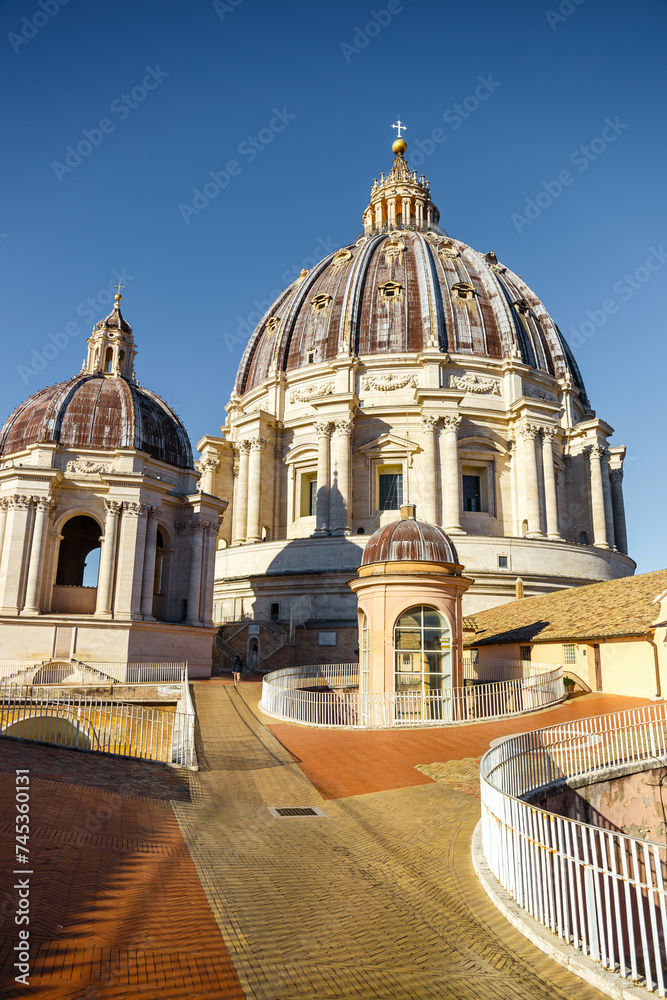 hidden places on the roof of st peter's basilica, Vatican City, Rome