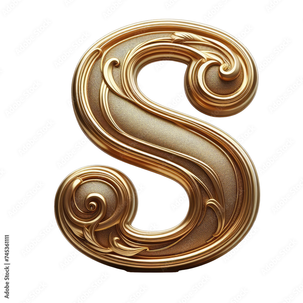 Isolated 3D Letter on a Clear PNG Canvas Generative AI Isolated 3D Letter on a Clear PNG Canvas Generative AI