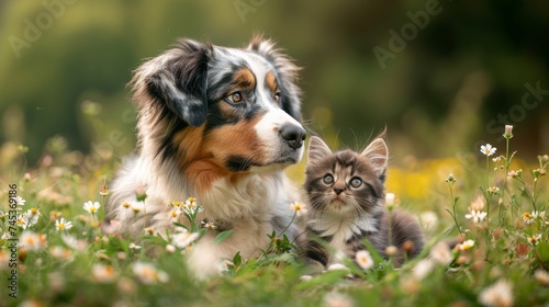Puppy and Kitten  A Moment of Gentle Companionship
