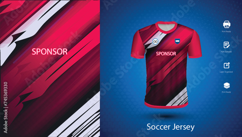 Vector vector soccer jersey design for sublimation or sports tshirt design for cricket football
