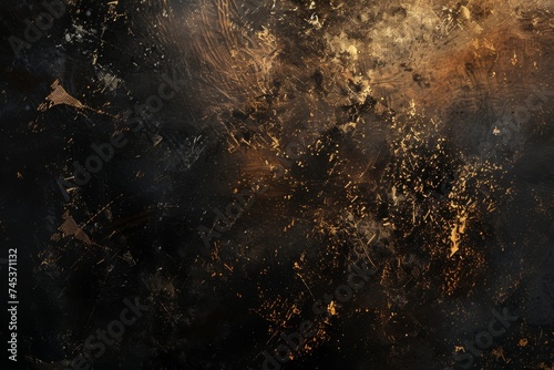 Golden Textured Abstract Art - A rich golden and black abstract texture that exudes luxury and artistic sophistication.