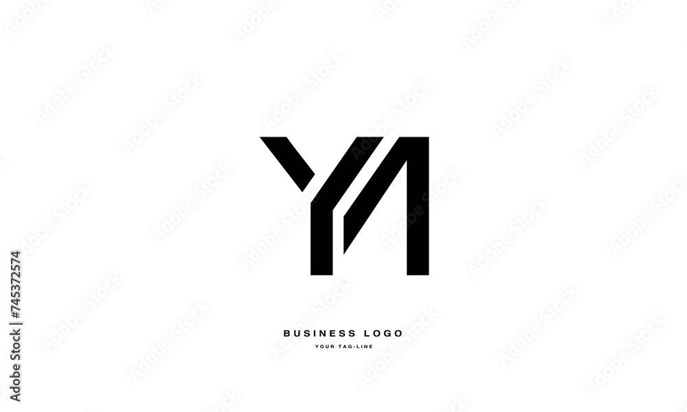 YM, MY, Y, M, Abstract Letters Logo monogram YM, MY, Y, M, Abstract Letters Logo monogram