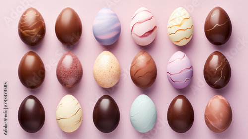 Decorated Easter Eggs Assortment Fine Chocolate