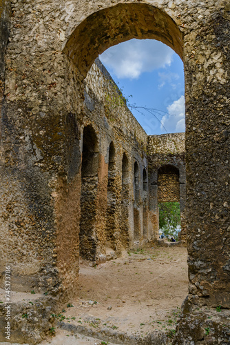 Ruins of the Mtoni palace. Place of first years of princess Salme. Zanzibar, Tanzania
