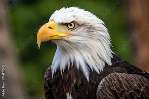 close up Portrait of a American bald eagle