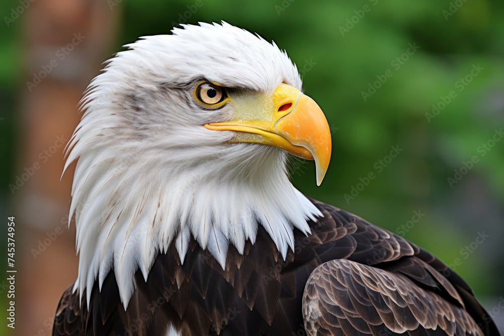 close up Portrait of a American bald eagle