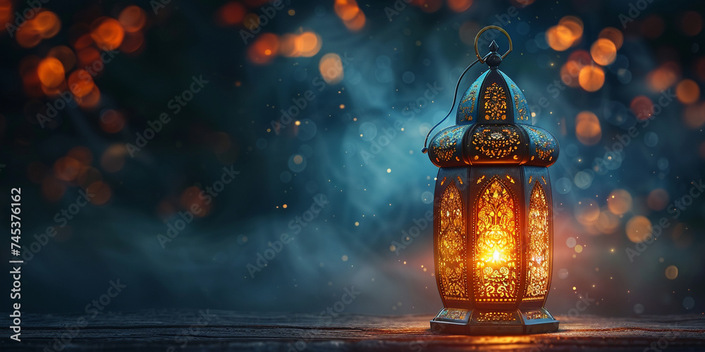 Ramadan Kareem. Ramadan lantern on glowing background for Holy month Ramadan celebration Ramadan Kareem. Ramadan lantern on glowing background for Holy month Ramadan celebration
