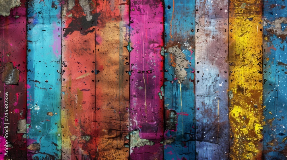 Colorful rust metal steel texture grunge wall background