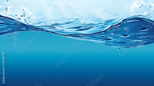 Abstract blue water wave texture background
