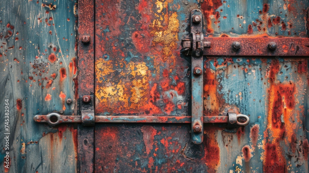 Colorful rust metal steel texture grunge wall background Colorful rust metal steel texture grunge wall background