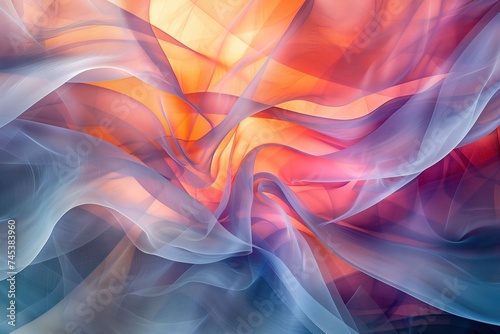 Abstract forms smoothly transitioning into one another, evoking a sense of harmony and balance.  Wallpaper generative AI