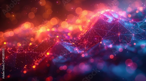 Dynamic futuristic digital abstract background
