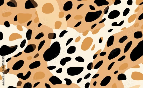 Leopard print pattern with black spots.