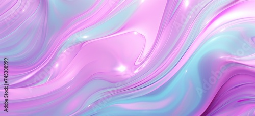Blue and pink wave painting.