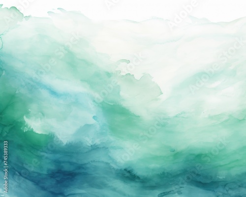 Green and blue wave painting. © Marharyta