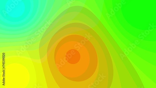 Animation of green, yellow and orange background with posturize effect.  Abstract animation looping video. photo