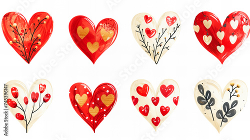 Beautiful romantic hearts collection