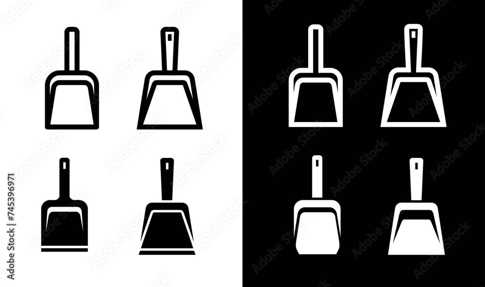 Scoop icon. Symbol of purification, cleanliness, housekeeping or cleaning. Cleaner attribute. Scoop icon. Symbol of purification, cleanliness, housekeeping or cleaning. Cleaner attribute.