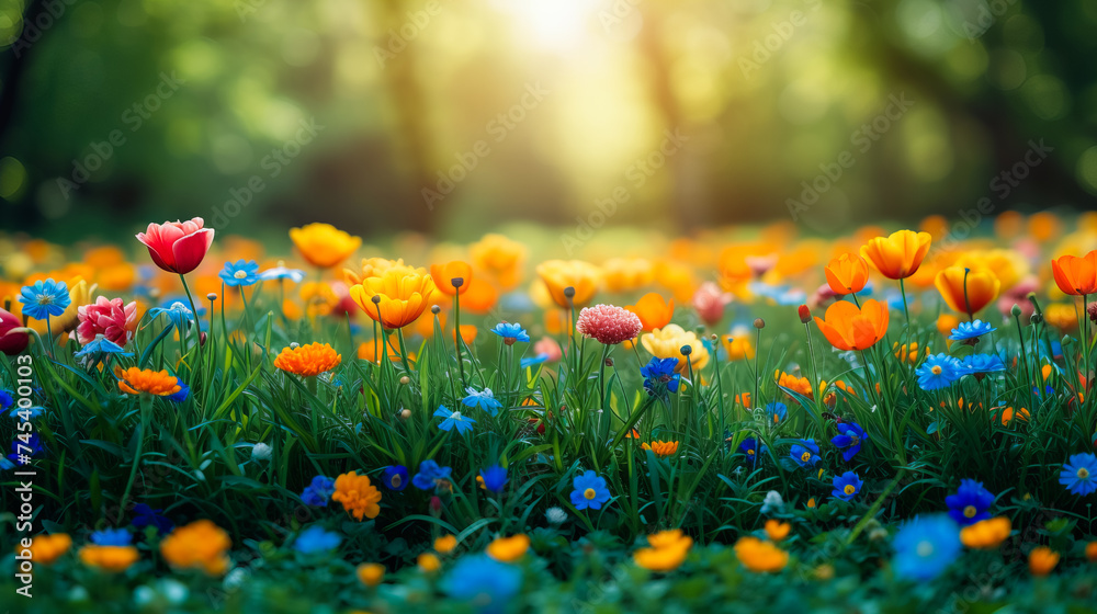 Fototapeta premium Colorful Springtime Background