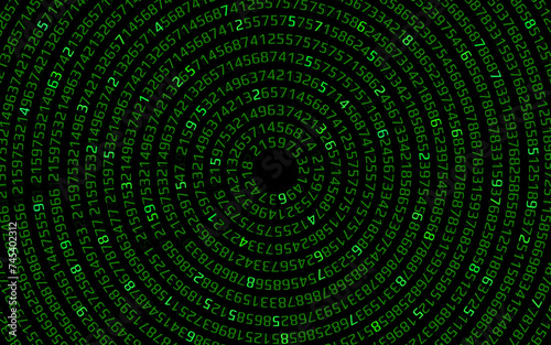Abstract technology background with binary computer code. Digital Matrix. Vector illustration