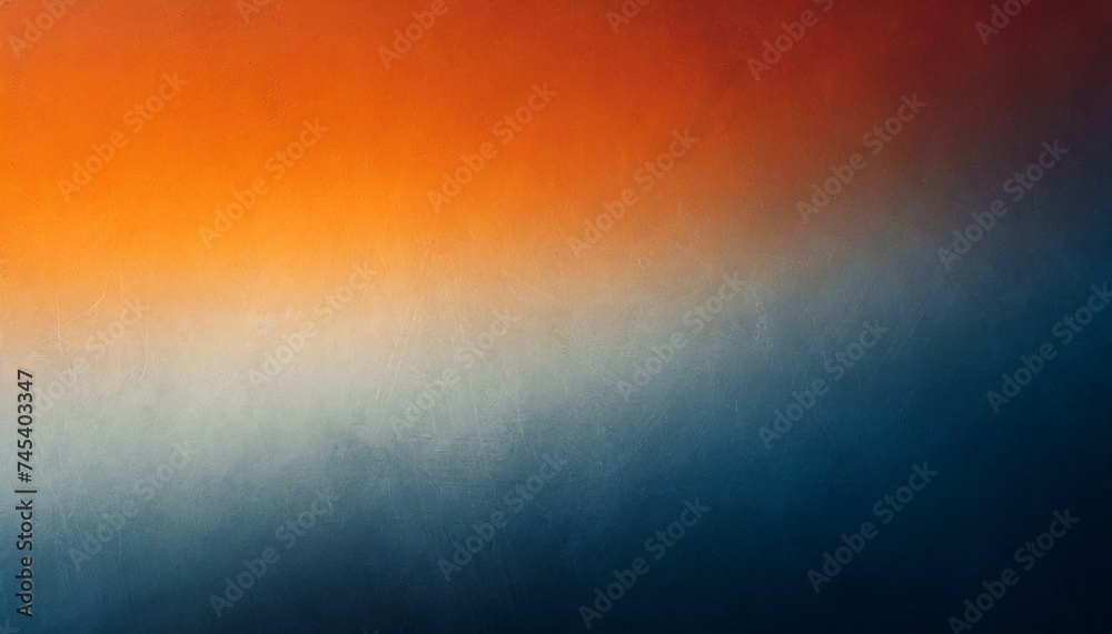 Fototapeta premium Arrière-plan abstrait dégradé de couleurs grunge orange bleu noir et blanc bruit