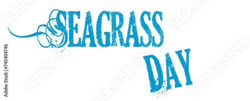 International Seagrass  day, light blue, vector graphics for posters, cards, postcards, invitations, banners, advertising, multicolor	
