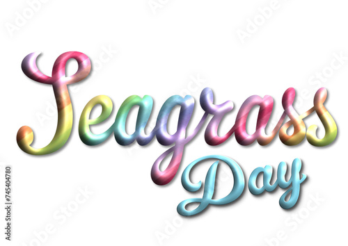 International Seagrass  day, rainbow, vector graphics for posters, cards, postcards, invitations, banners, advertising, multicolor	