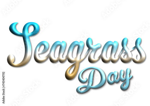International Seagrass  day, light blue, vector graphics for posters, cards, postcards, invitations, banners, advertising, multicolor	