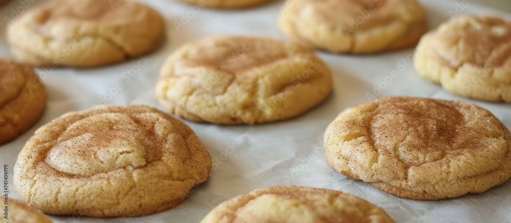cookies on parchment paper above the oven container