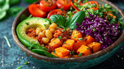 Fresh Vegan Salad Bowl