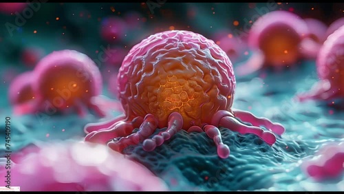 Explore a three-dimensional illustration of cells, a microscopic world revealing insights into biology, disease, and medical research. This transparent and scientific rendering captures the complexity