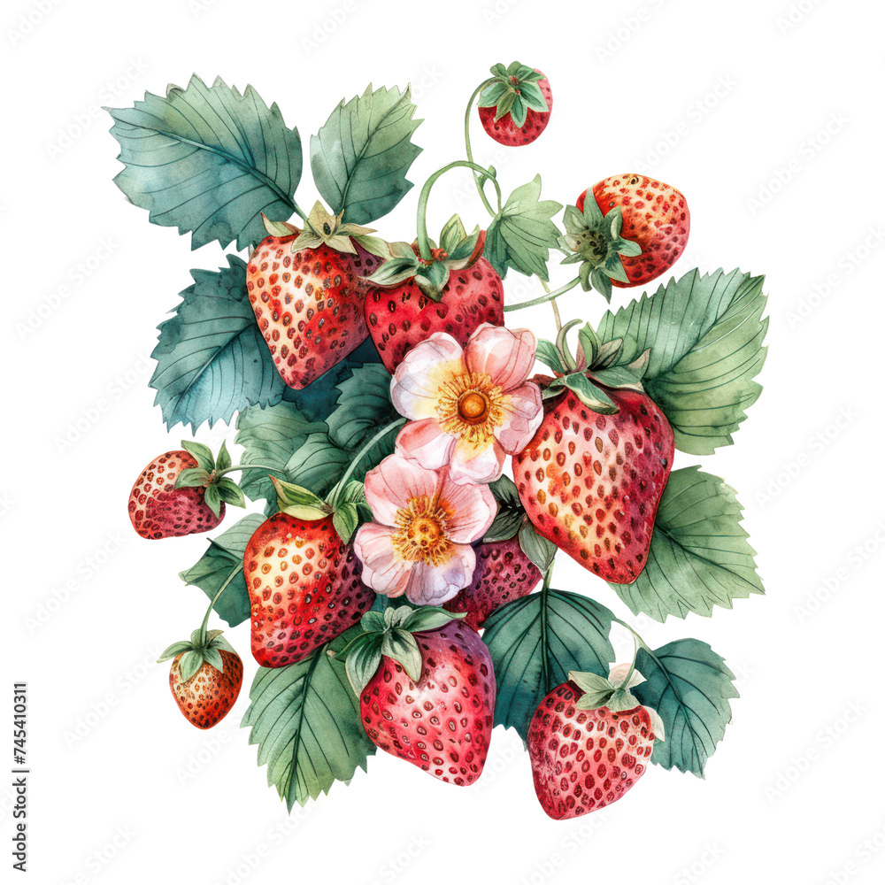 strawberry watercolor clipart strawberry watercolor clipart