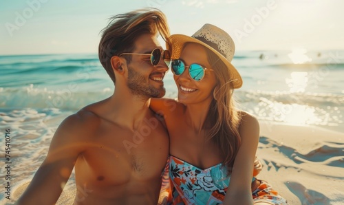 Beautiful couple enjoying e...