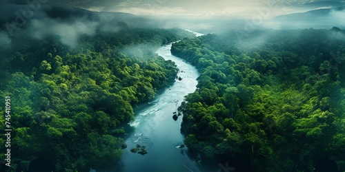 Landscape of Rainforest in South America