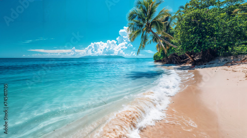 Tropical Paradise Beach with Clear Waters.