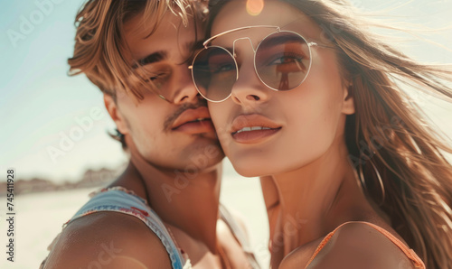 Beautiful couple enjoying e...