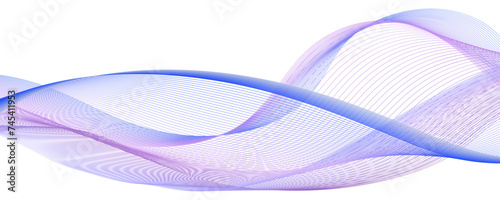Air wind wave swirl swoosh, purple and blue undulate dynamic twist lines. Soundwave, smooth color flow, transparent curveisolated. Abstract background, vector illustration