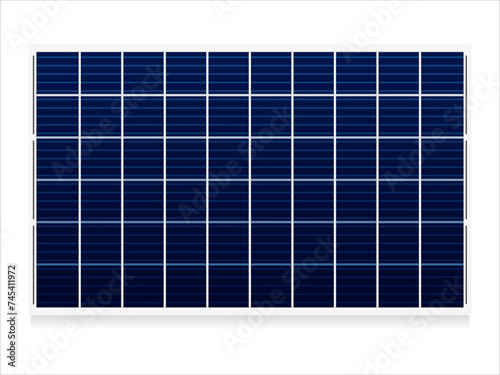 Solar panel, realistic, on a white background. Vector illustration
