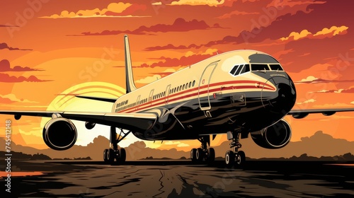 Airplane image as illustration