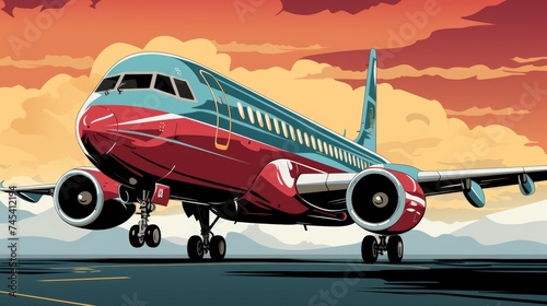 Airplane image as illustration