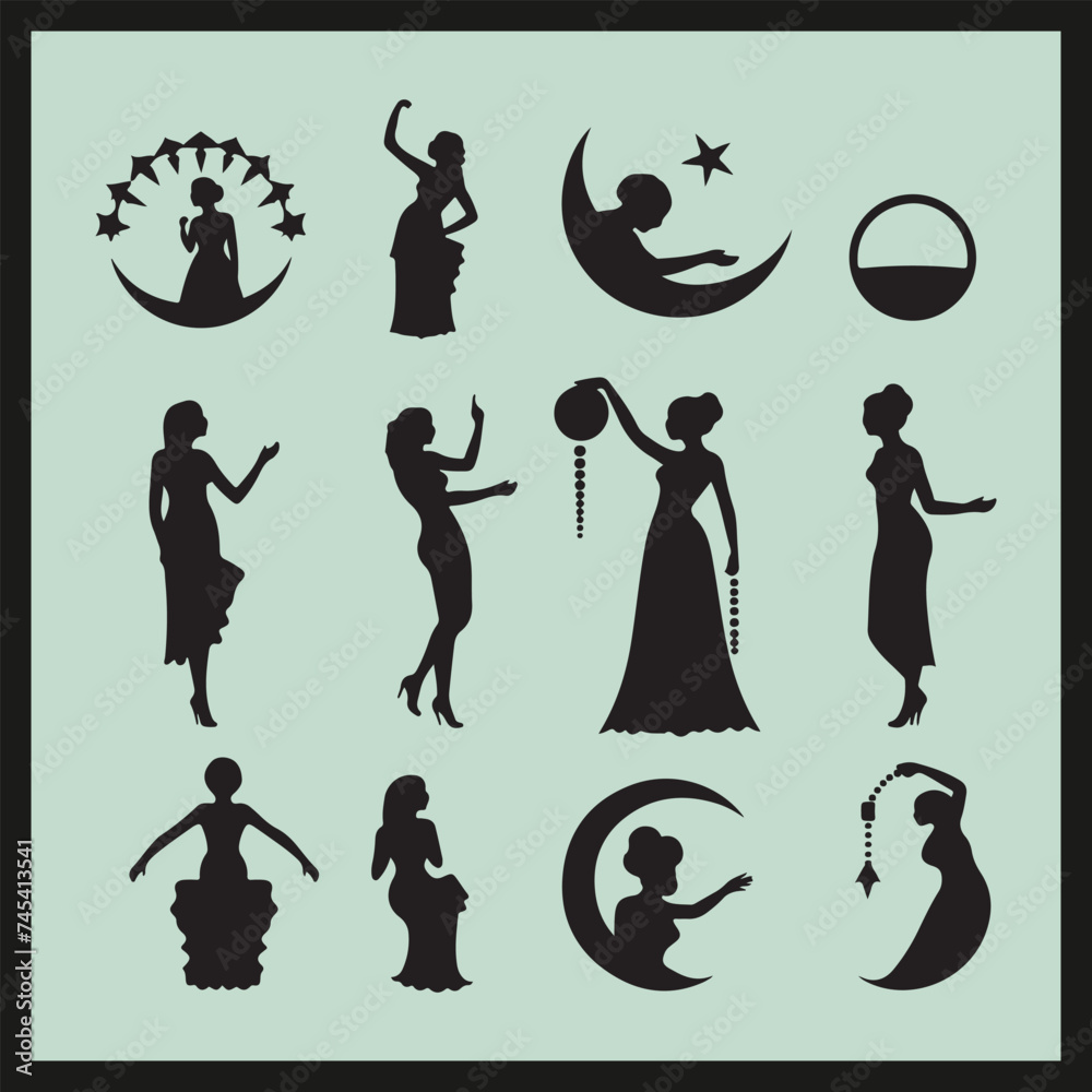 silhouettes of people silhouettes of people