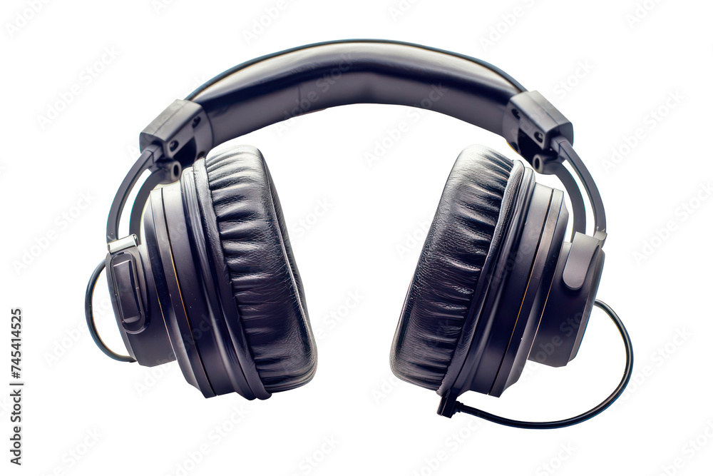 Professional studio headphones for quality sound, cut out - stock png. Professional studio headphones for quality sound, cut out - stock png.